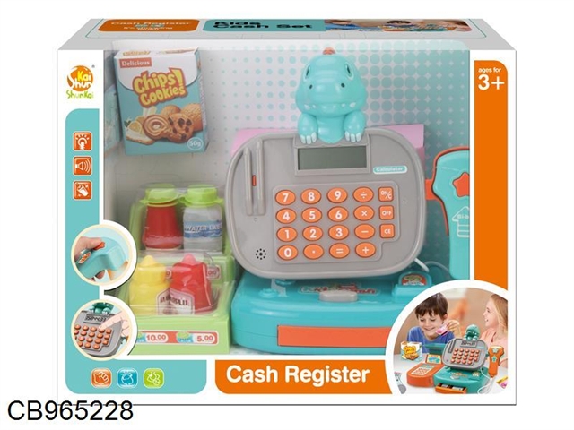 Dinosaur cash register + box