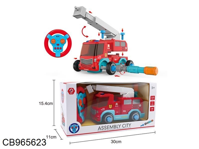 Disassembly and assembly of remote control fire truck