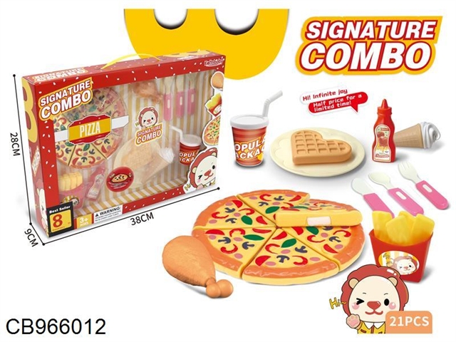 Family role play personal interaction pizza fast food restaurant