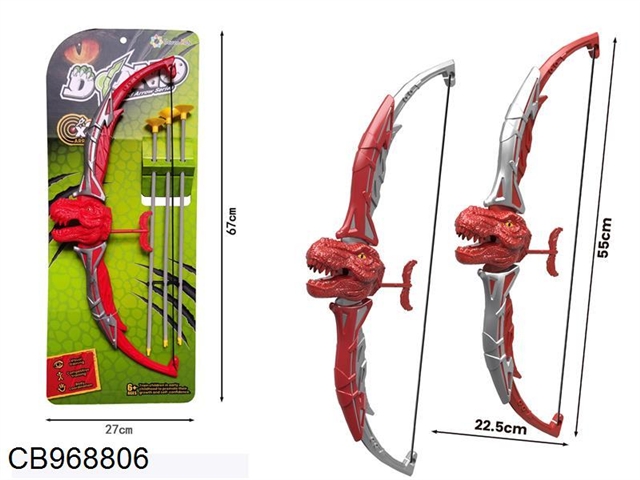 Bow and arrow series - red Tyrannosaurus Rex bow and arrow