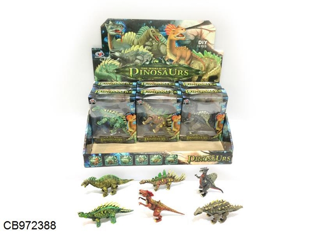 Assembled dinosaurs (6 mixed packages) (12 pieces / box)