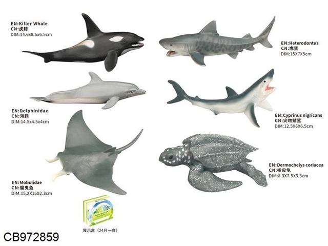 Marine animal model (6 mixed packages) (24 pieces / box)