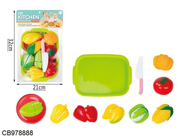 A 19 piece set of fruit and vegetable cutlery