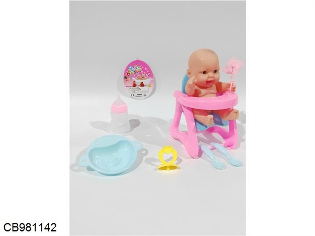 8-inch enamel doll dining chair set