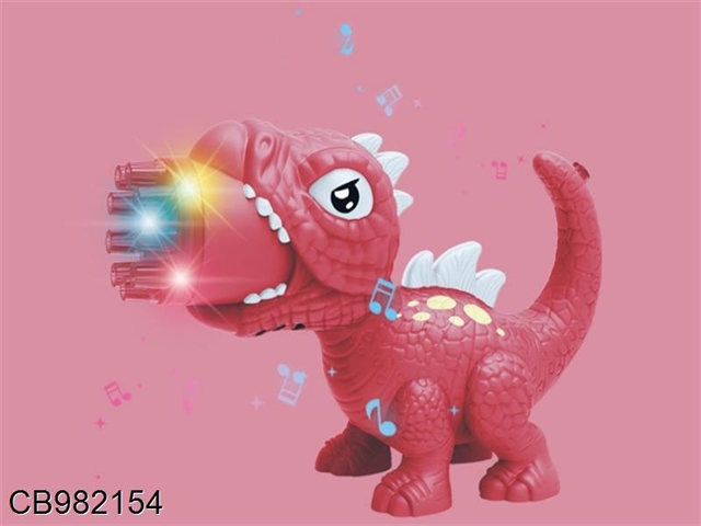 Dinosaur bubble gun / red
