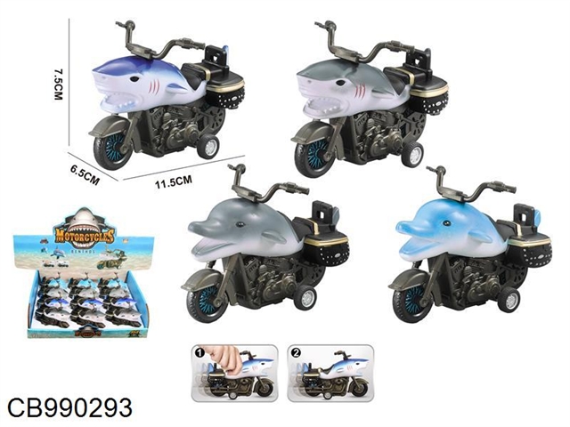 Inertia marine animal motorcycle (2 models, 2 colors mixed)