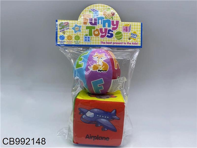 5-inch early education colorful padded dice ball with Bell