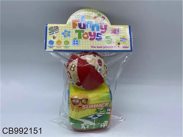 4-inch early education Cotton Filled dice ball with Bell