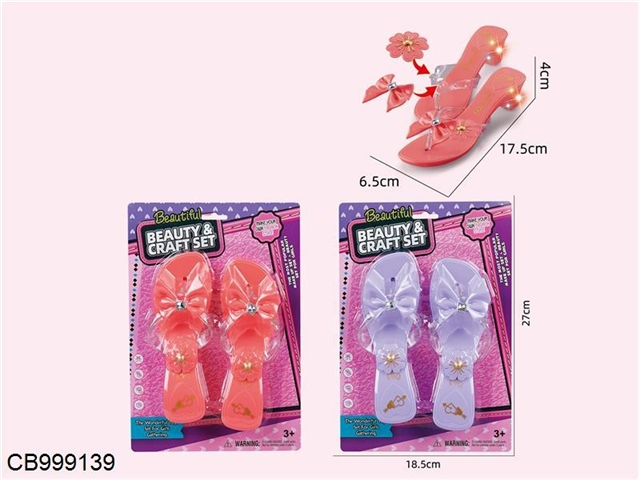 Light Barbie Shoes Pink / Purple 2-color Jewelry Set