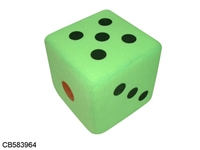 CB583964 - 15cm铃铛骰子(绿)填棉球