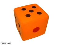 CB583965 - 15cm铃铛骰子(橙)填棉球