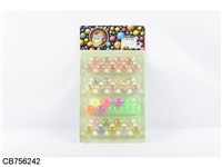 CB756242 - 透明、单磨、珠珠、金粉弹跳球（2.7CM）36PCS/片